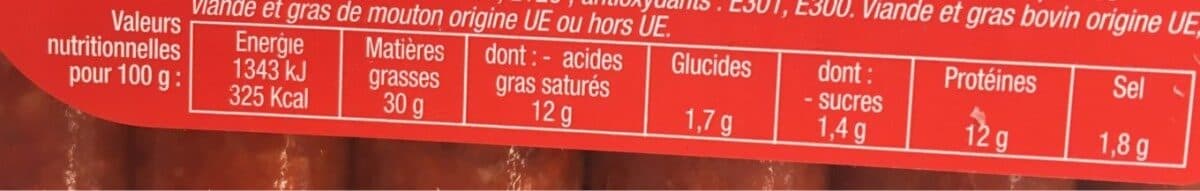 Open Food Facts Merguez packshot