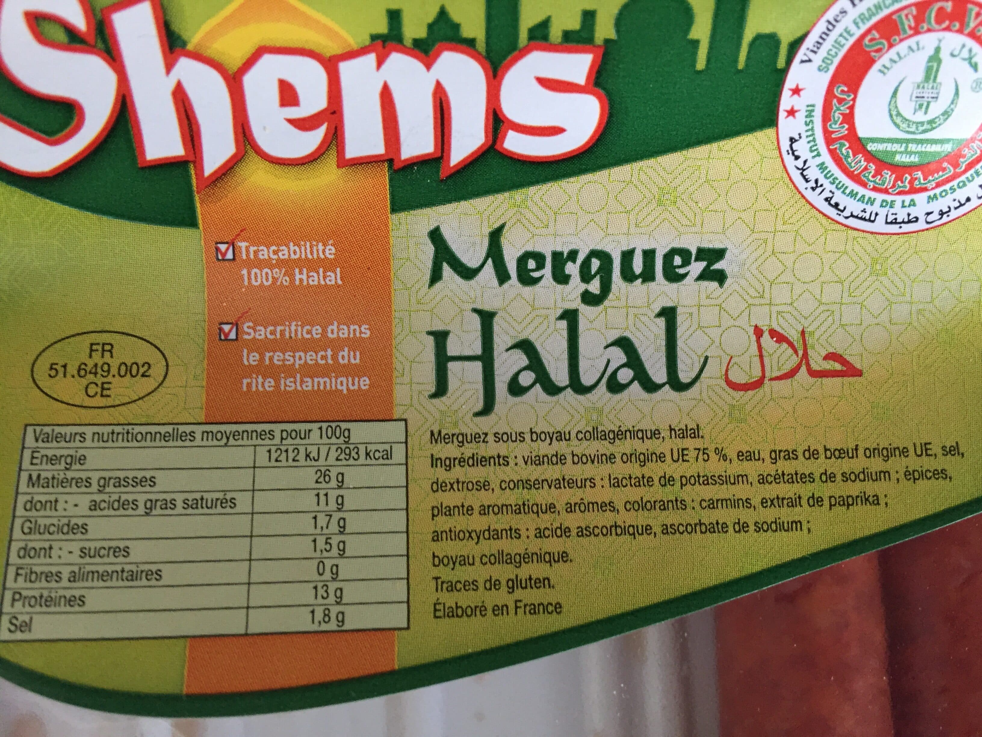 Shems Merguez Halal Shems packshot