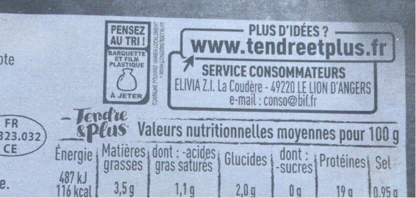 Tendre et Plus Pavés de boeuf aux echalotes packshot