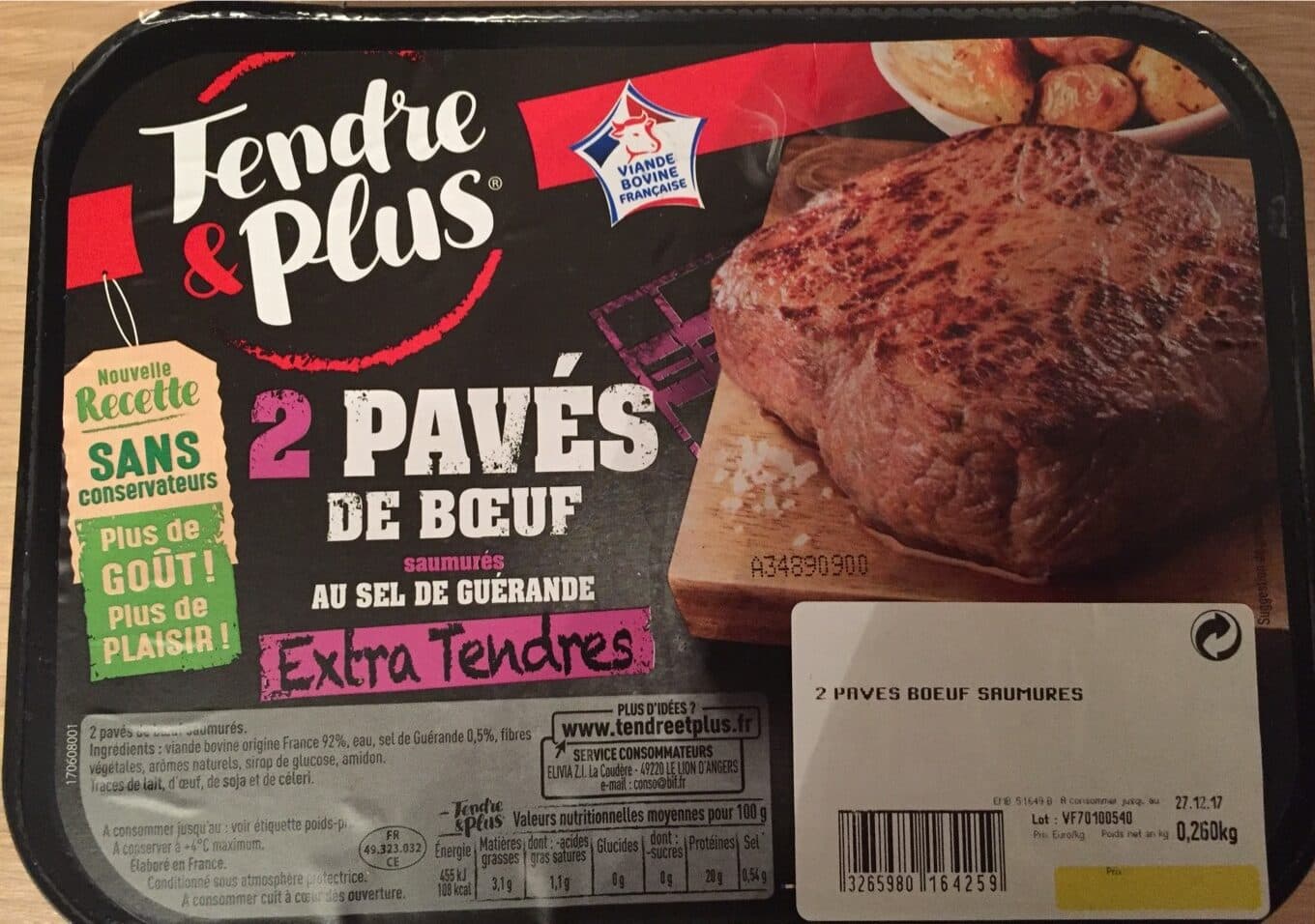 Tendre&plus Pave de boeuf packshot