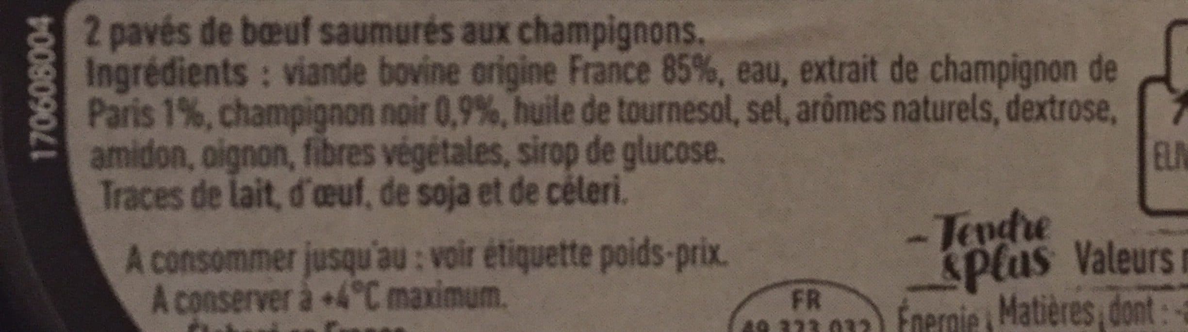Tendre & Plus Pavés de bœuf aux champignons Extra Tendres packshot
