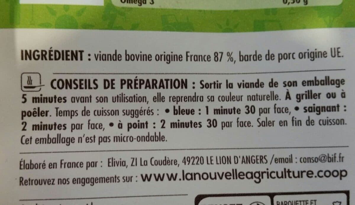 La Nouvelle Agriculture tournedos charolais packshot