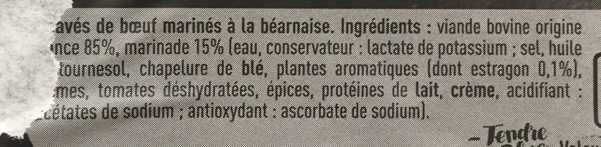 Tendre Noix 2 Pavés de Bœuf à la béarnaise extra tendre marinés packshot