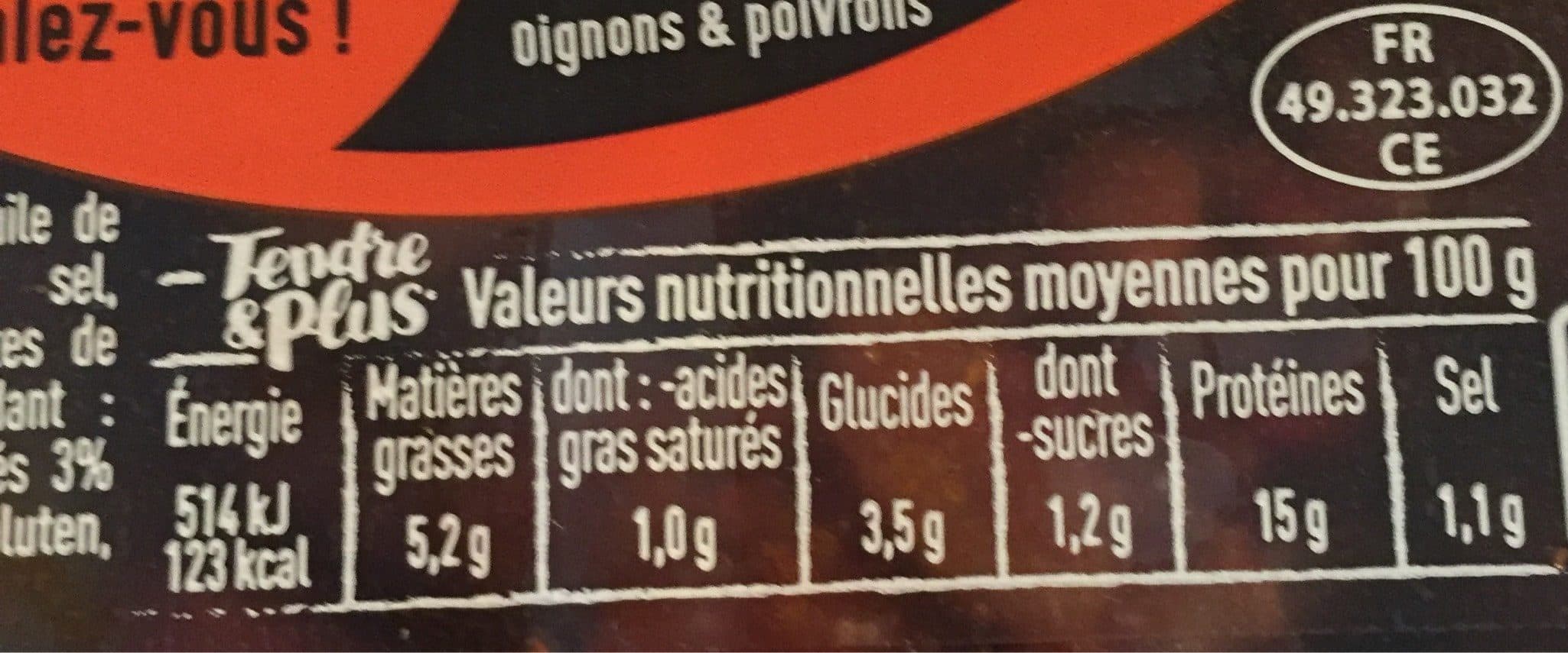 Tendre Et Plus Plancha Party bœuf mariné aux légumes du packshot