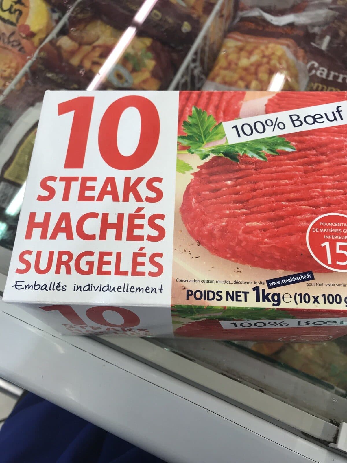 Open Food Facts Steaks Haché pur boeuf packshot