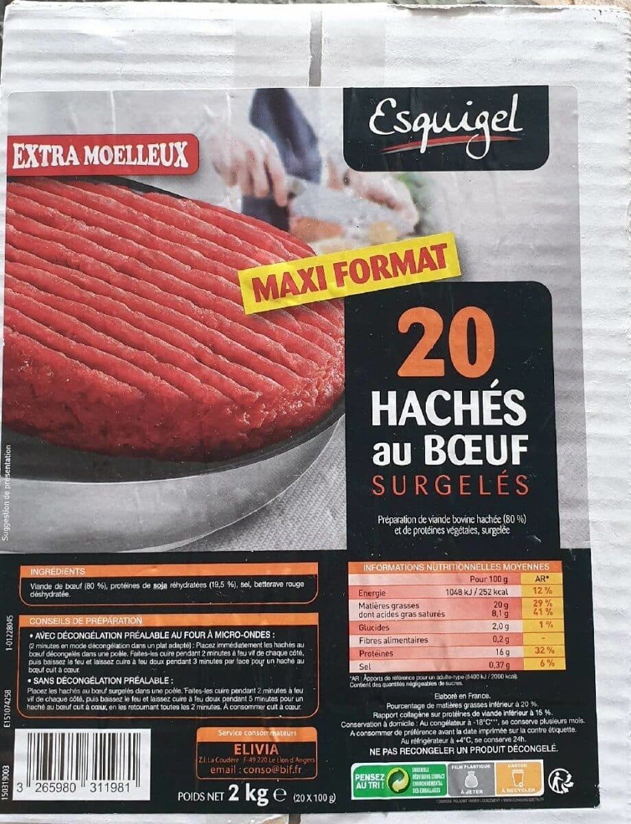 Esquigel Hachés au boeuf surgelés packshot