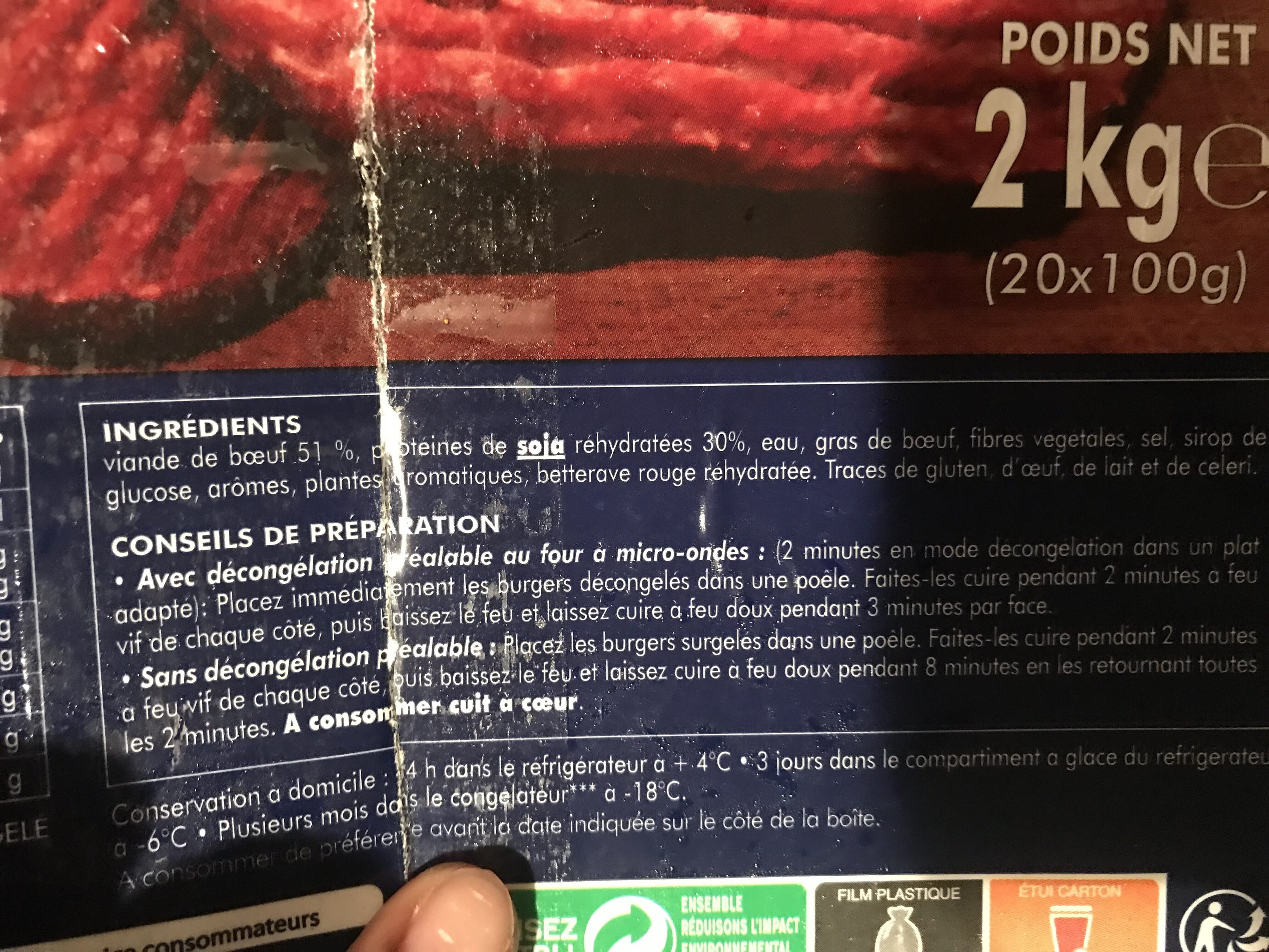 ELIVIA Préparation de viande bovine hachée et de protéines végétales packshot