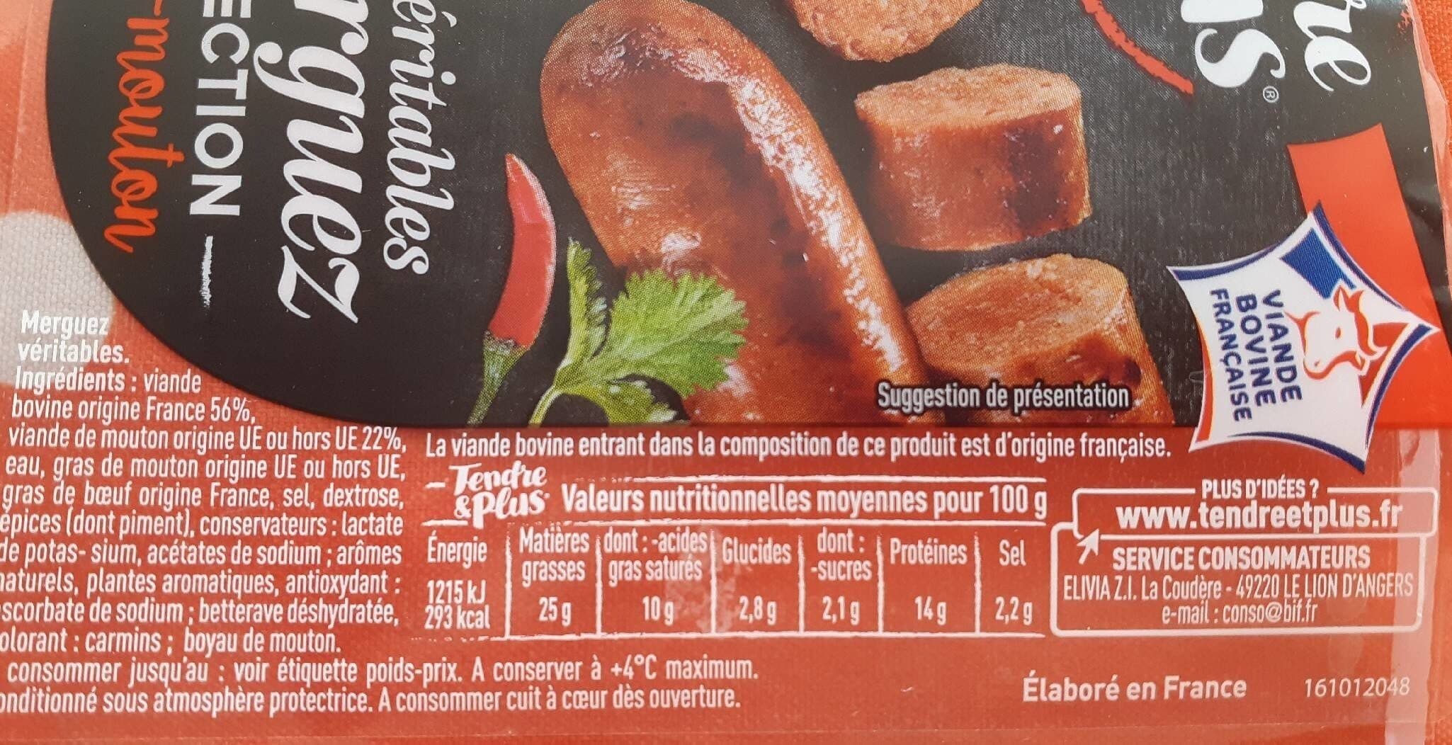Open Food Facts Merguez Tendre et Plus x18 packshot