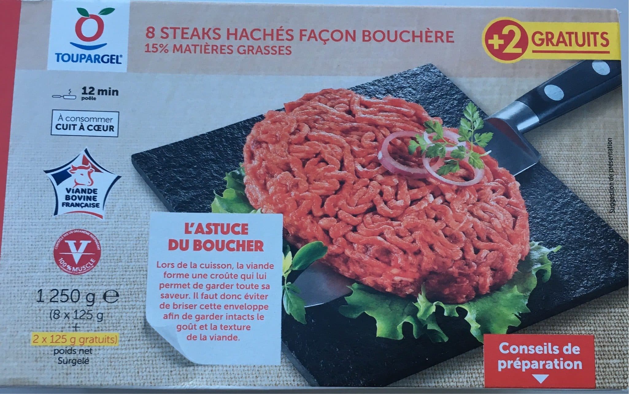 Toupargel Steaks Hachés Façon Bouchère packshot