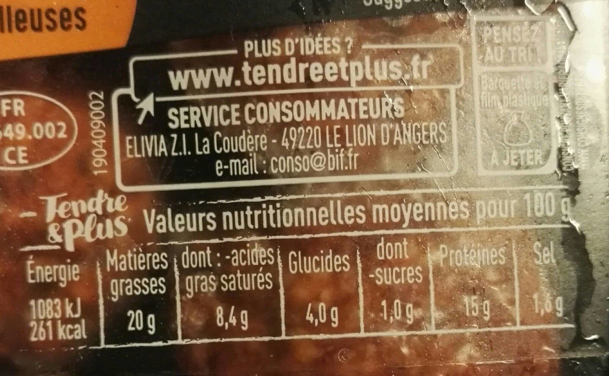 Tendre & Plus Boulettes au boeuf à l'orientale packshot