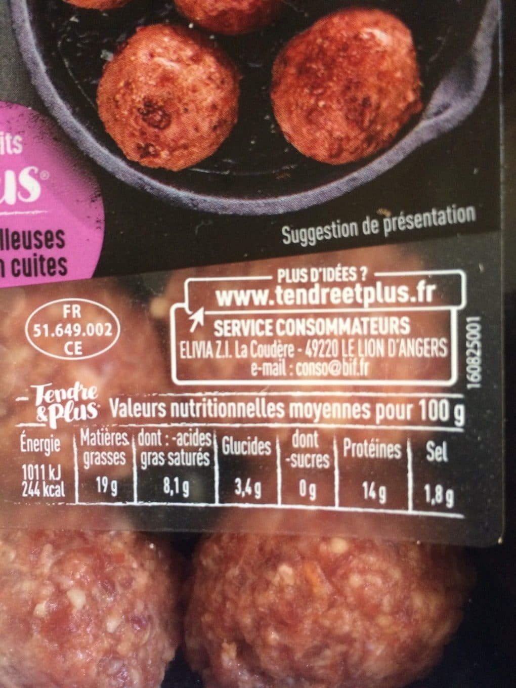 Issue d'une Cooperative D'eleveurs Francais Boulette de boeuf Tendre & Plus Nature packshot