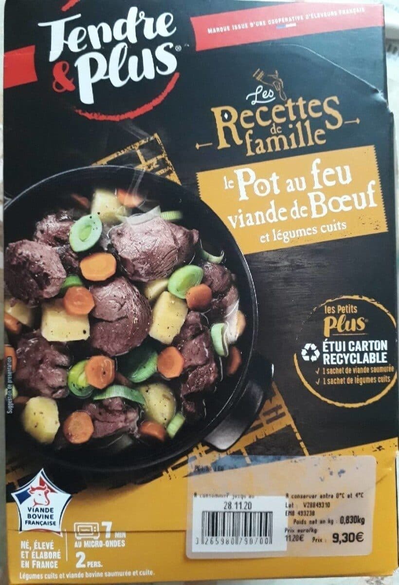 Tendre Et Plus Pot au feu viande de Boeuf/ légumes cuits packshot