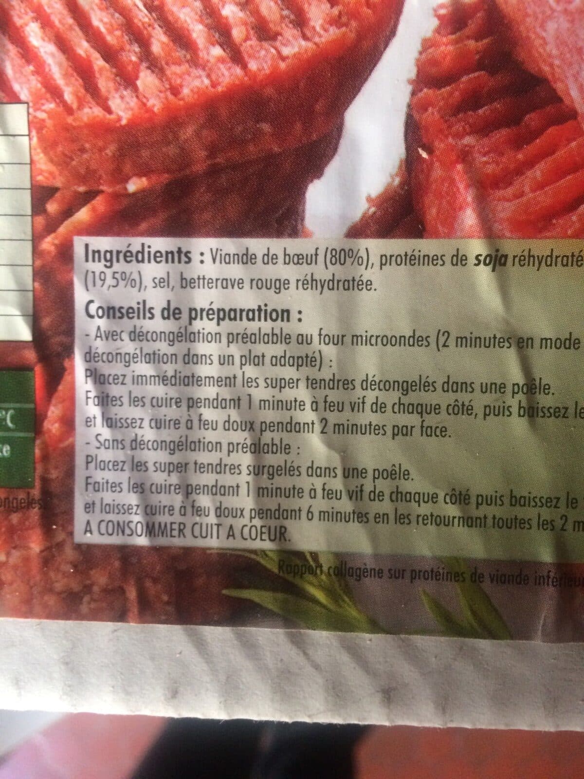 Open Food Facts Super tendre 25 hachés packshot