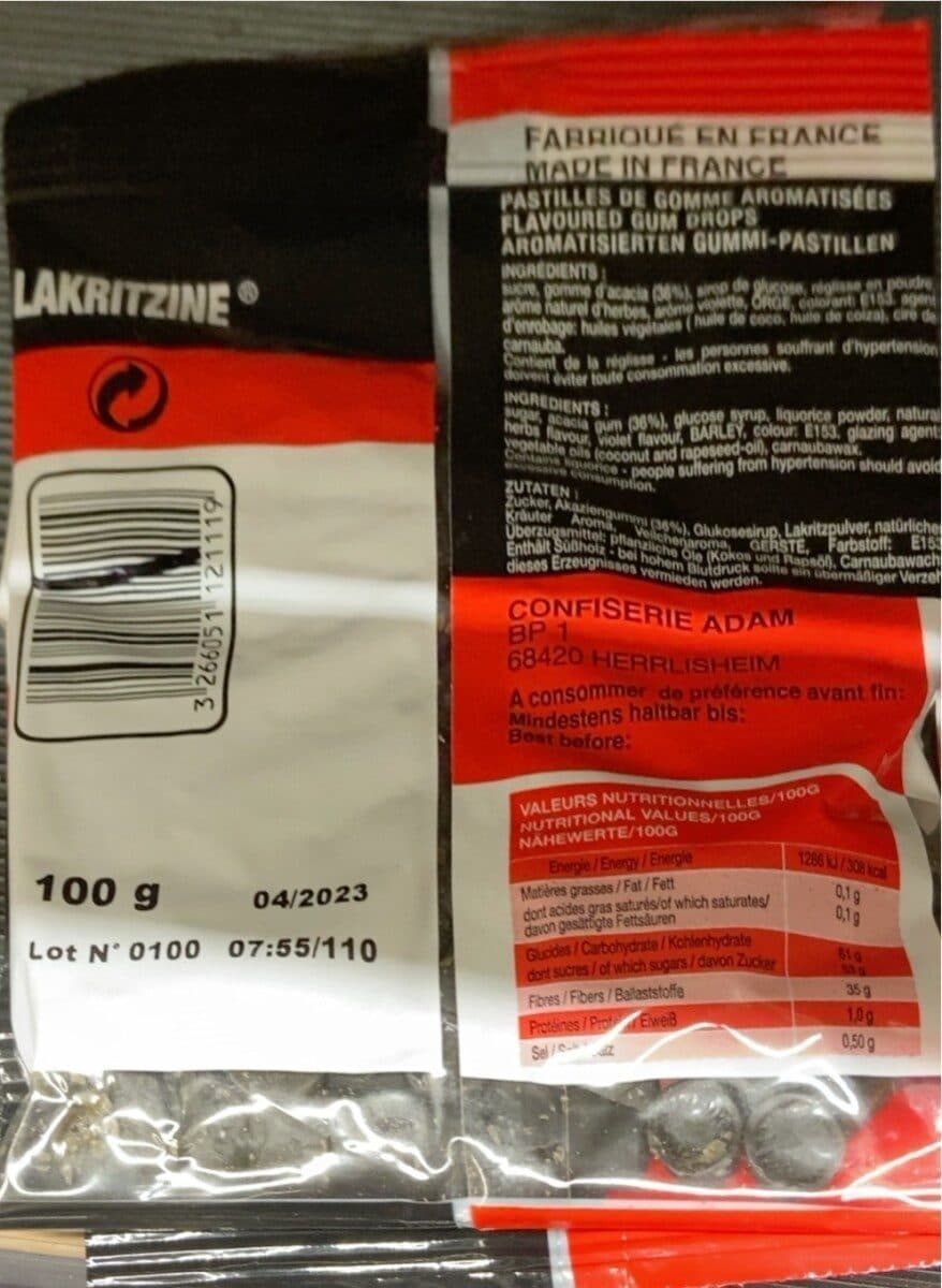 Confiserie Adam Lakritzine packshot