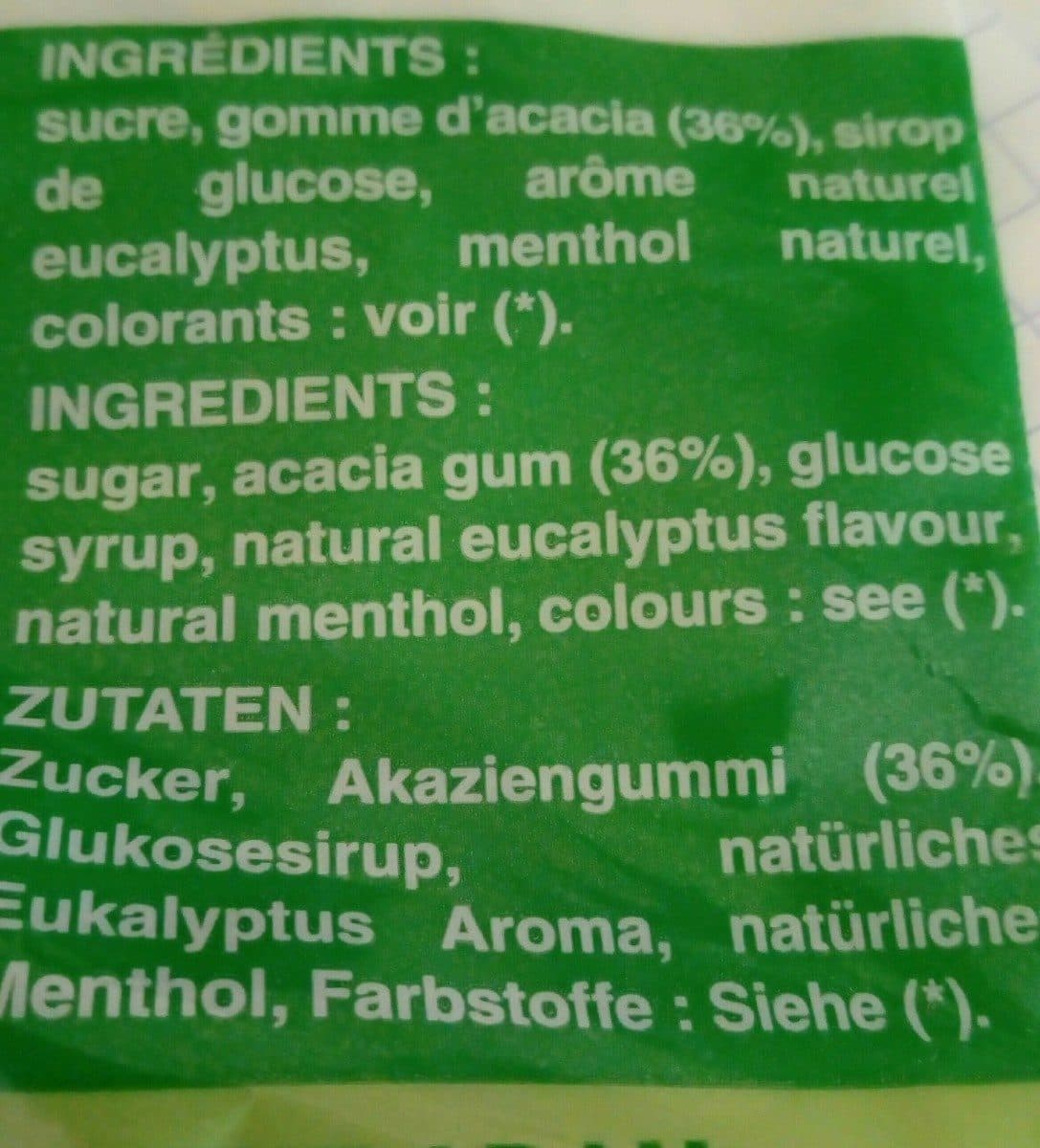 Open Food Facts Eucalyptus menthol packshot