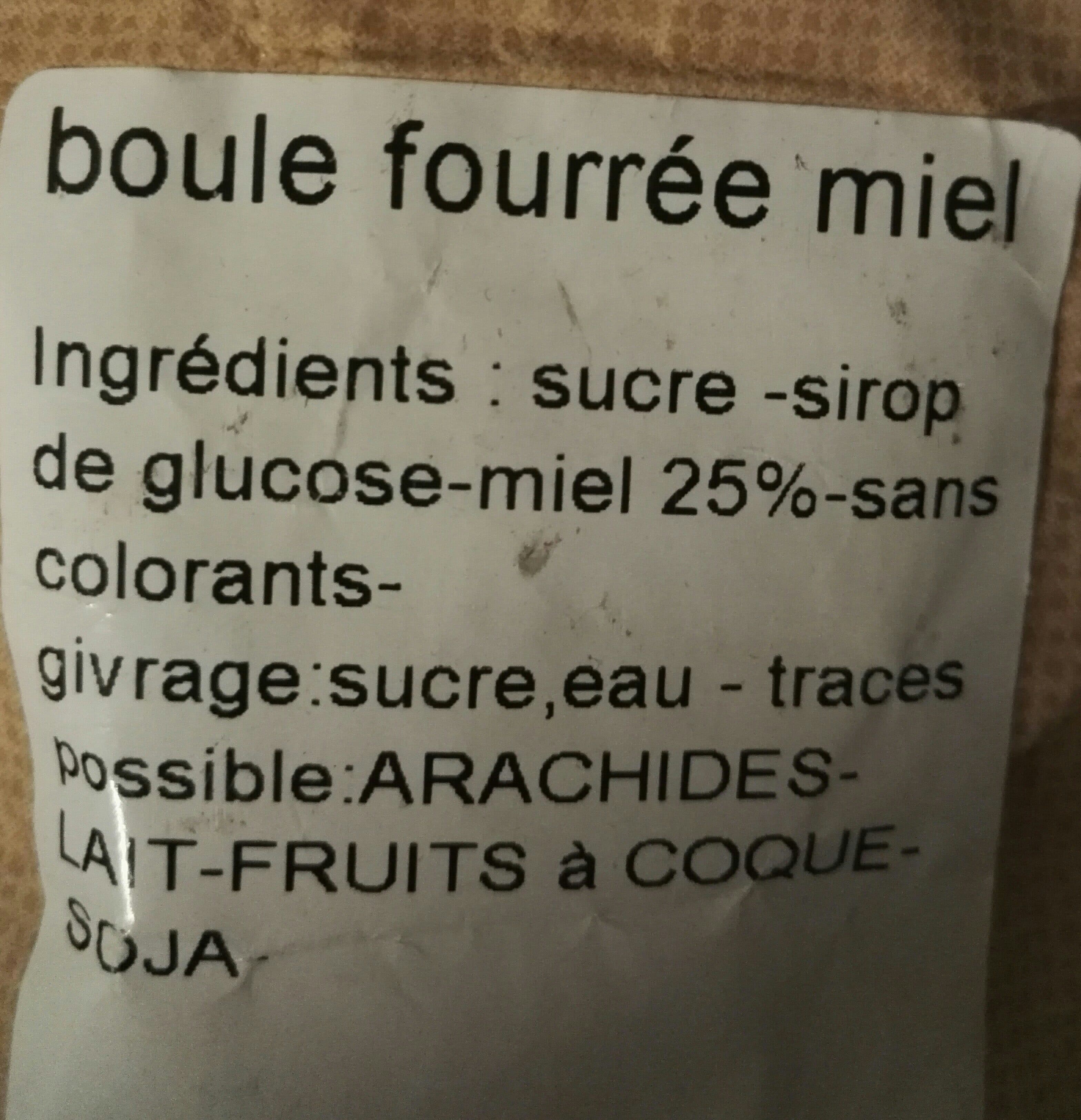 Bonbons Loup Boules fourrées miel packshot