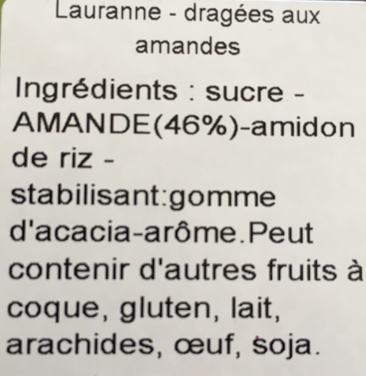 Open Food Facts Dragées aux amandes packshot
