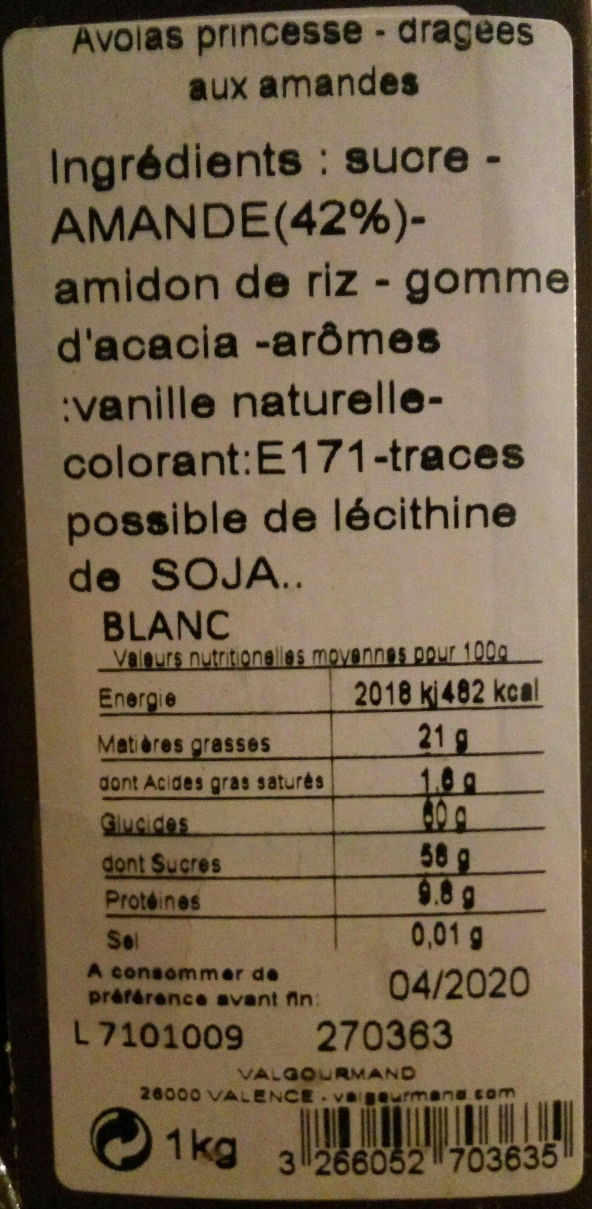 Tentation Dragées aux amandes avola packshot