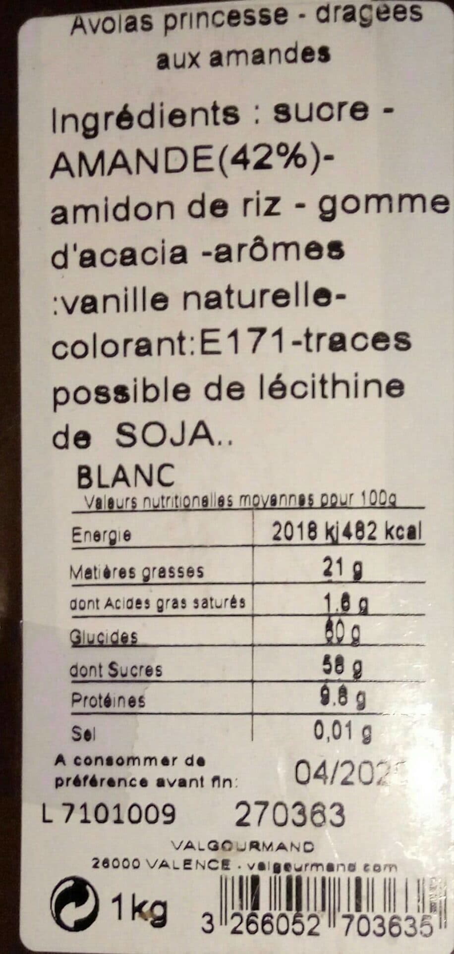 Tentation Dragées aux amandes avola packshot