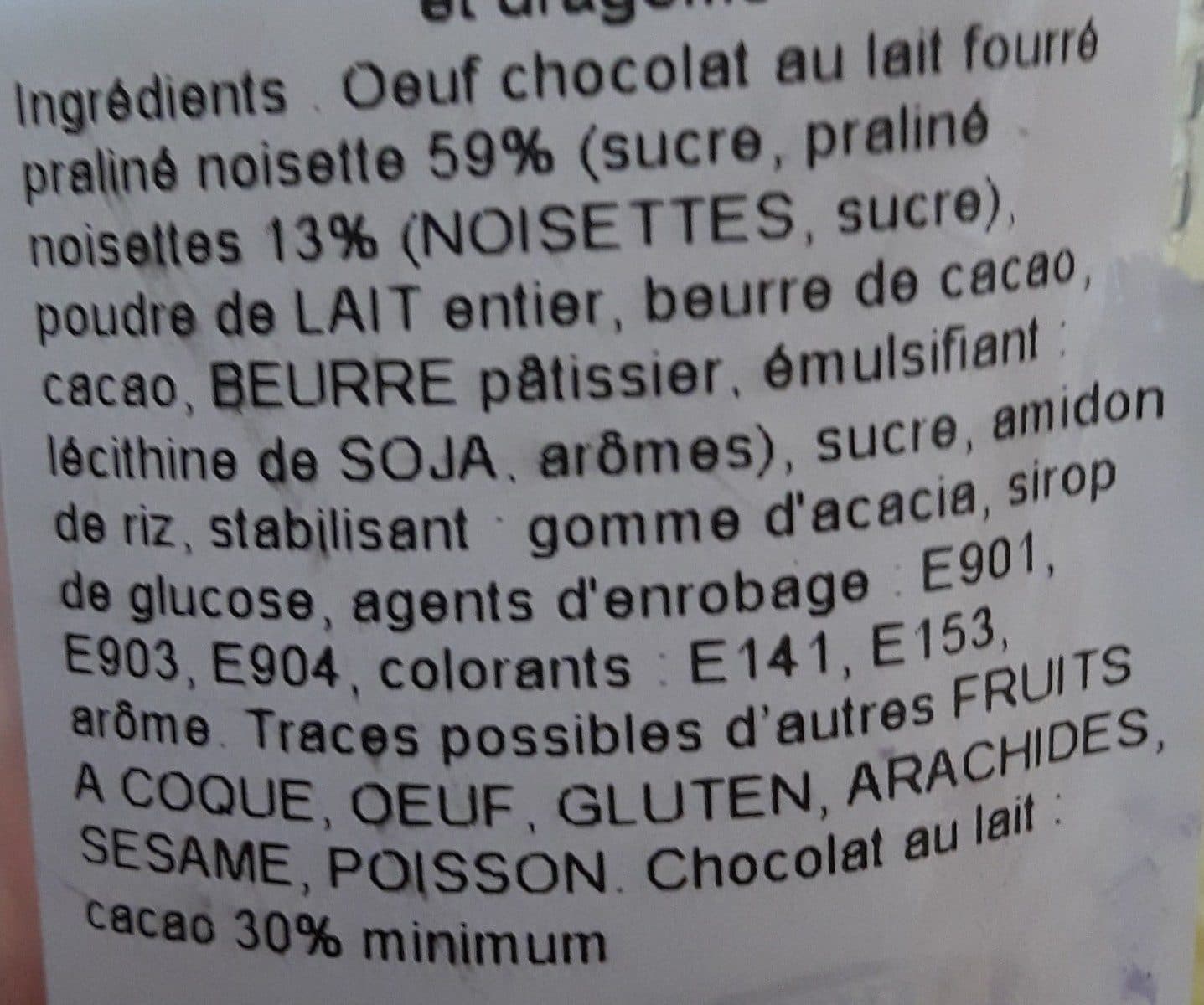 Open Food Facts Oeuf de mouette praline packshot