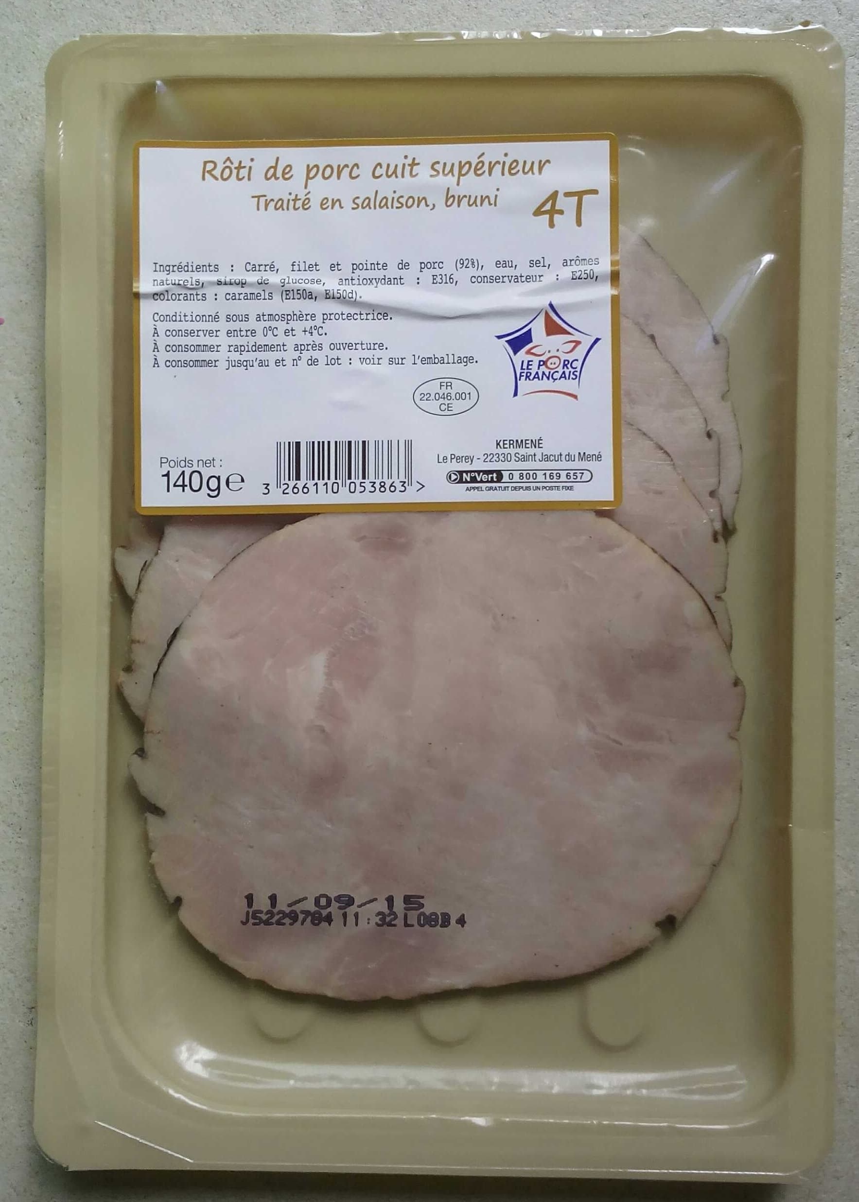 Kermené Rôti de porc cuit supérieur packshot