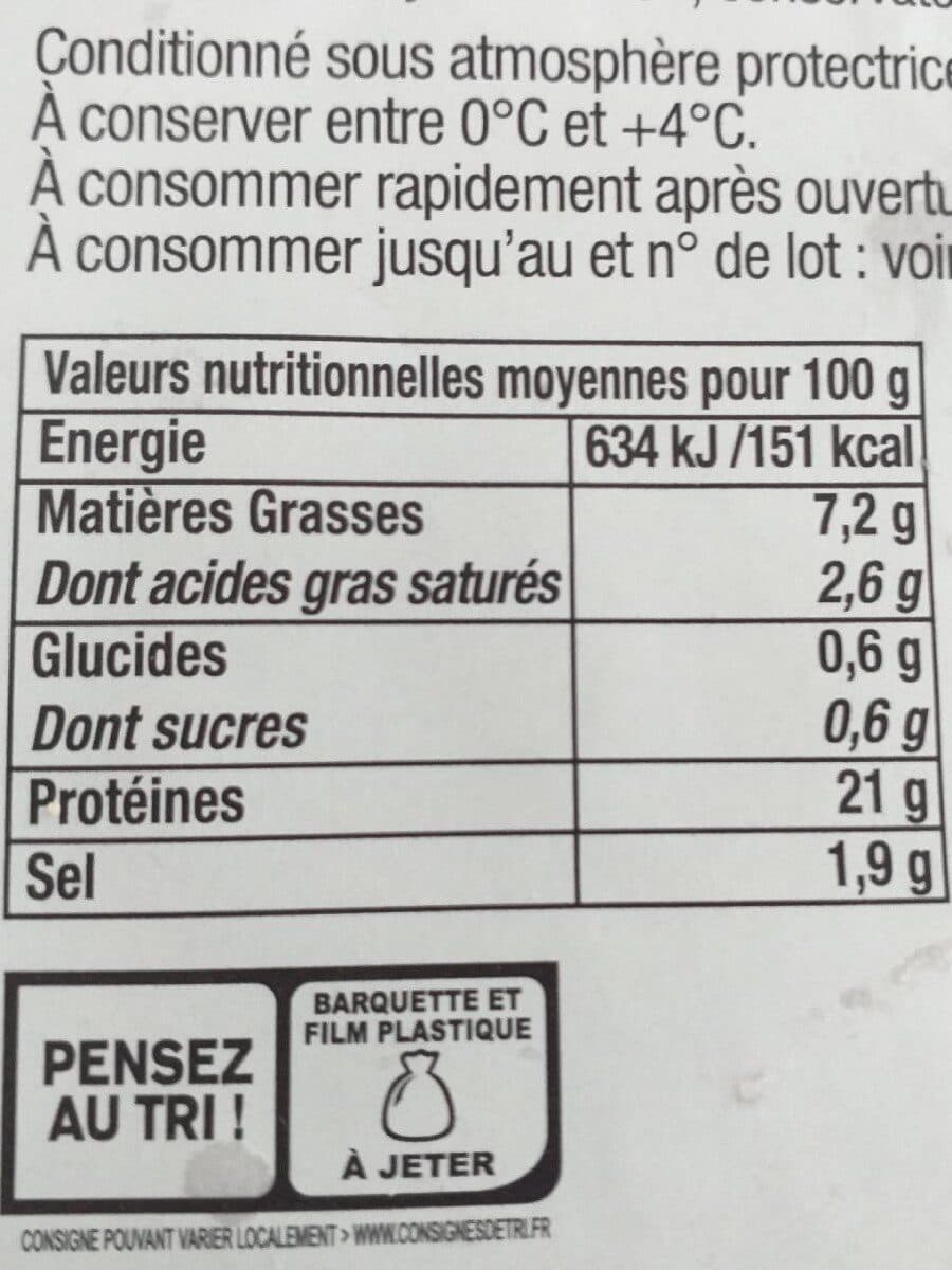 Le Porc Francais Jambon Supérieur Kerméné, Avec Couenne 2 Tranches packshot