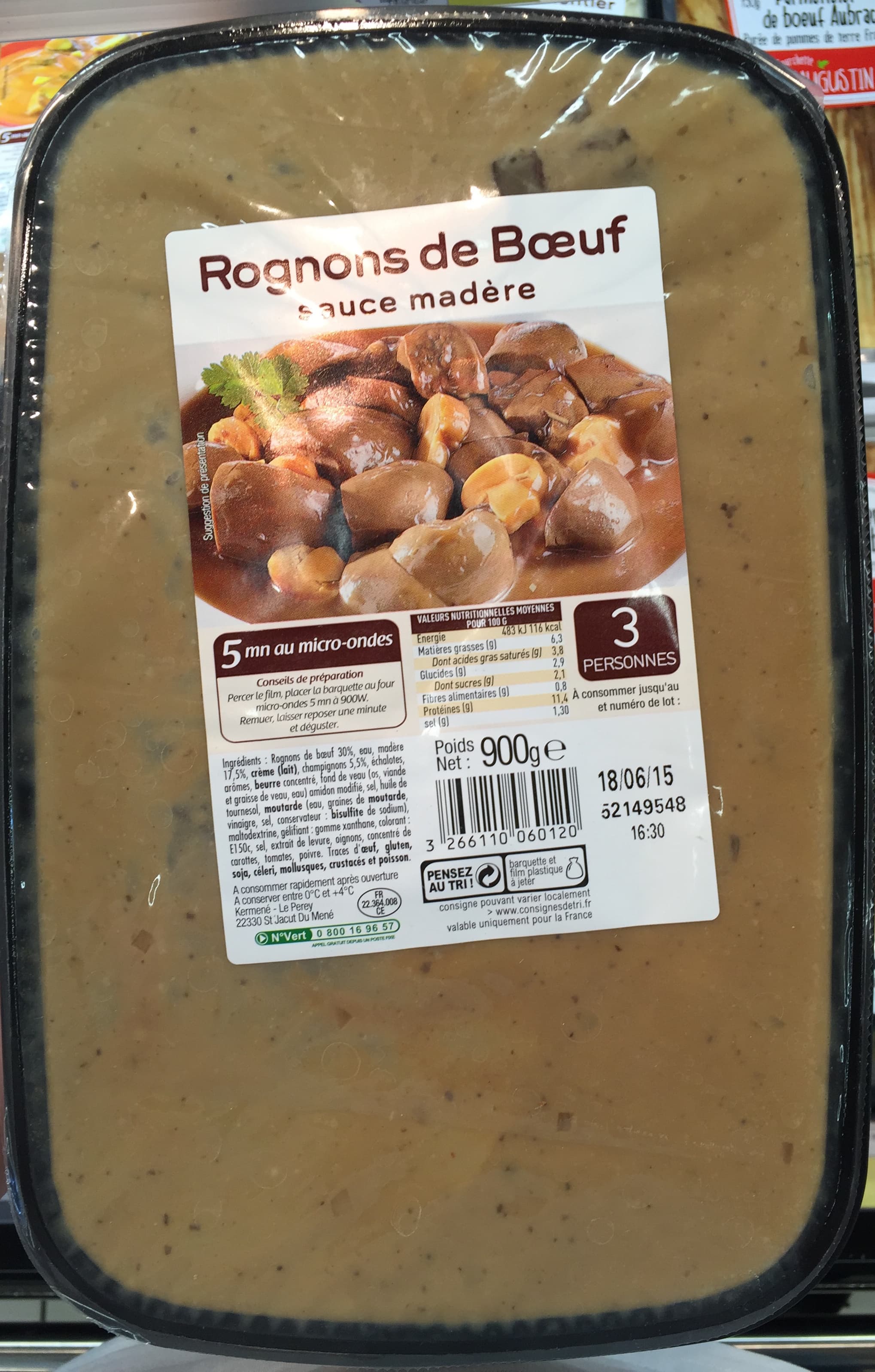 Kermené Rognons de bœuf sauce madère packshot