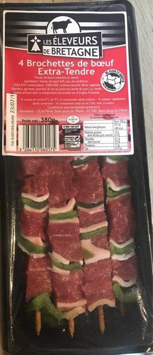 Kermené 4 brochettes de boeuf extra-tendre packshot