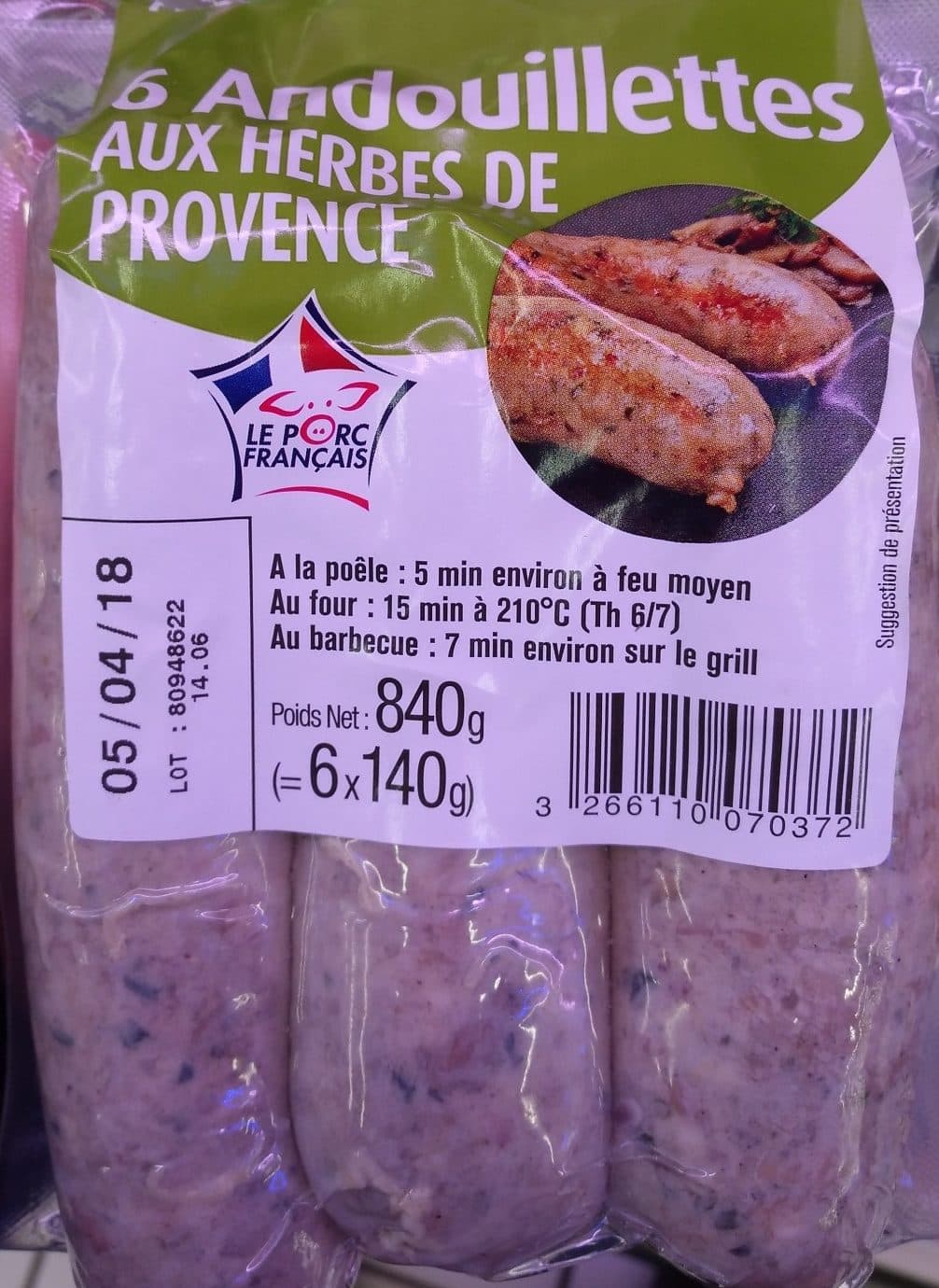 Kerméné 6 Andouillettes aux Herbes de Provence packshot