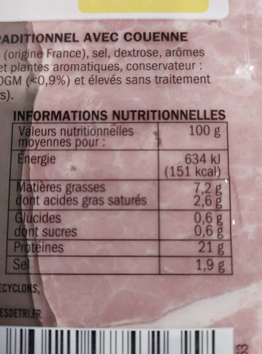 Le Traditionnel Jambon cuit packshot