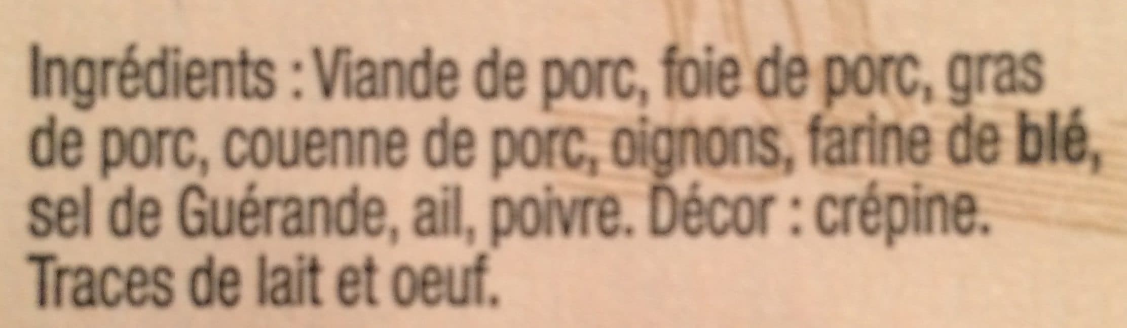 Nos Recettes Privilège Pâté de campagne breton packshot