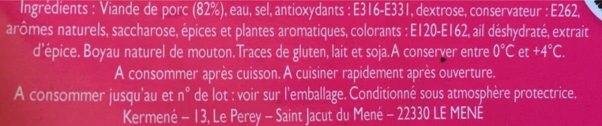 Kermené Chipolatas Eleveurs de Bretagne VPF packshot