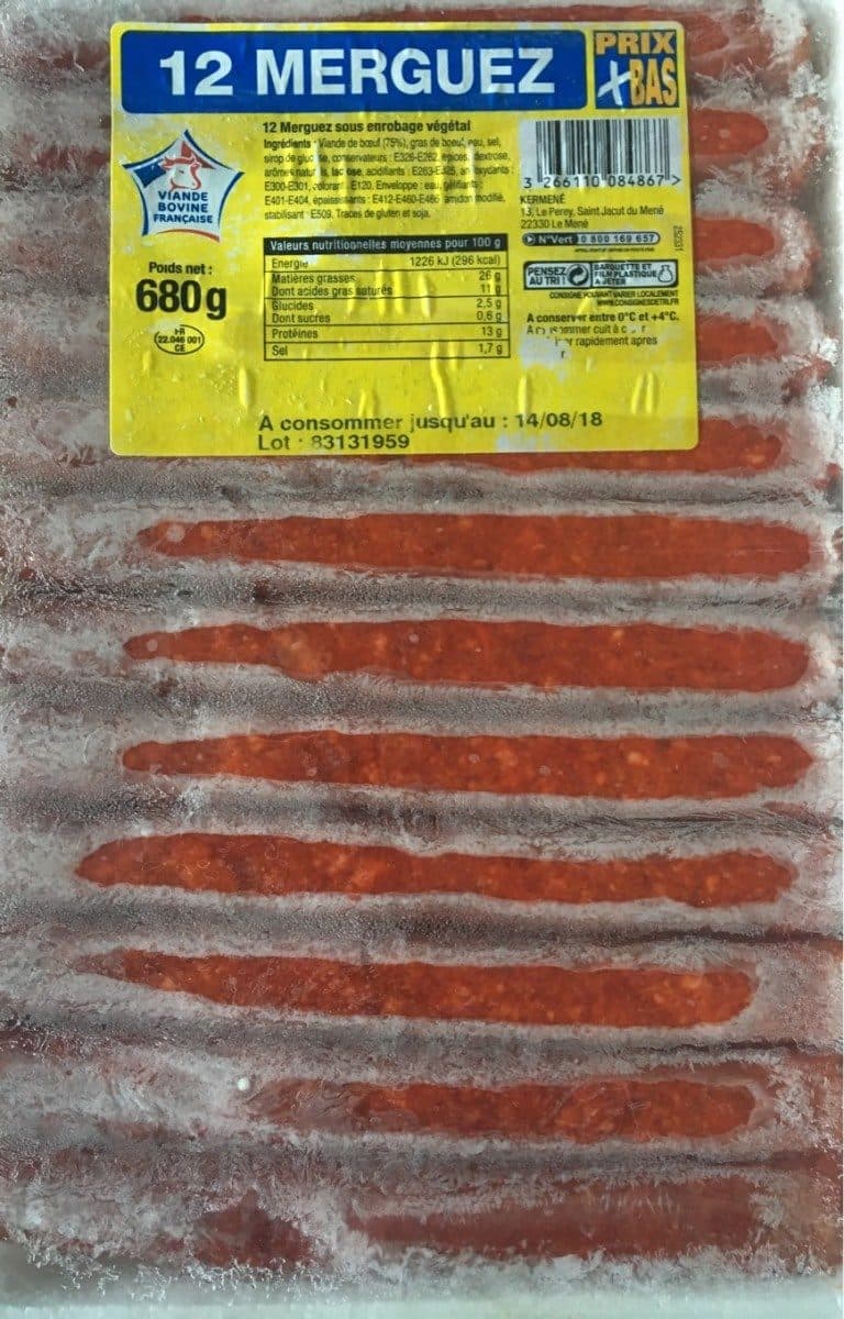 Open Food Facts 12 Merguez packshot