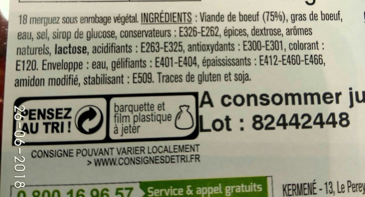 Open Food Facts 18merguez packshot