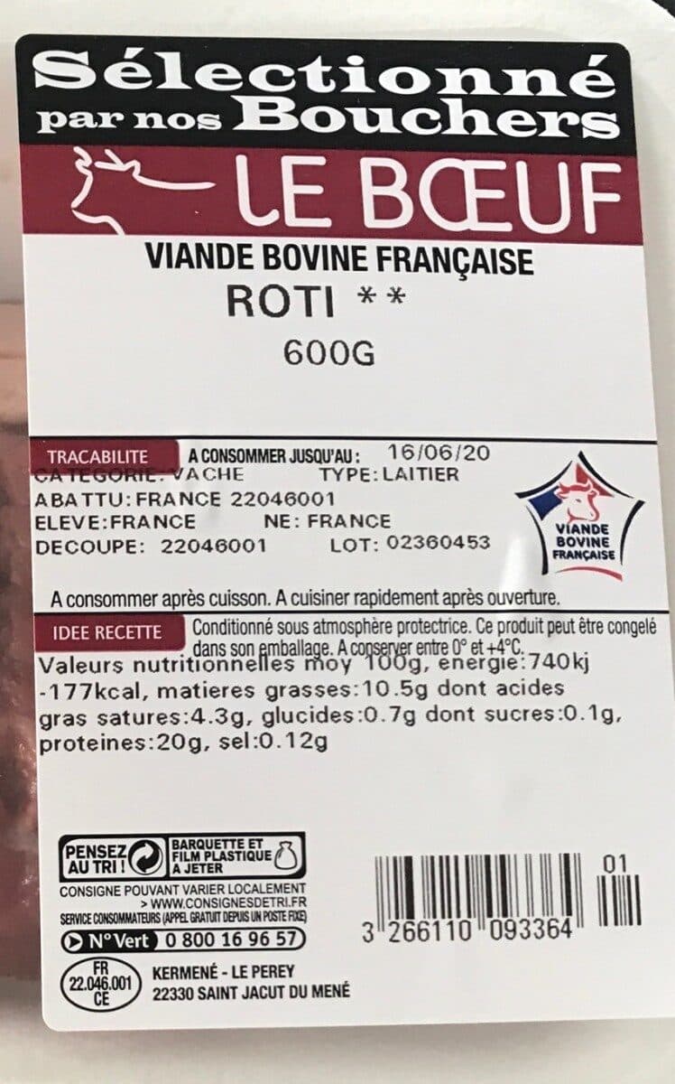 Sélectionné Par Nos Bouchers Roti de boeuf dans la tranche Viande bovine packshot
