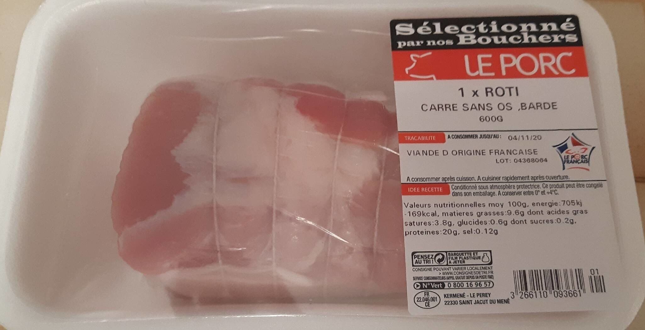 Le porc francais Rôti de Porc packshot