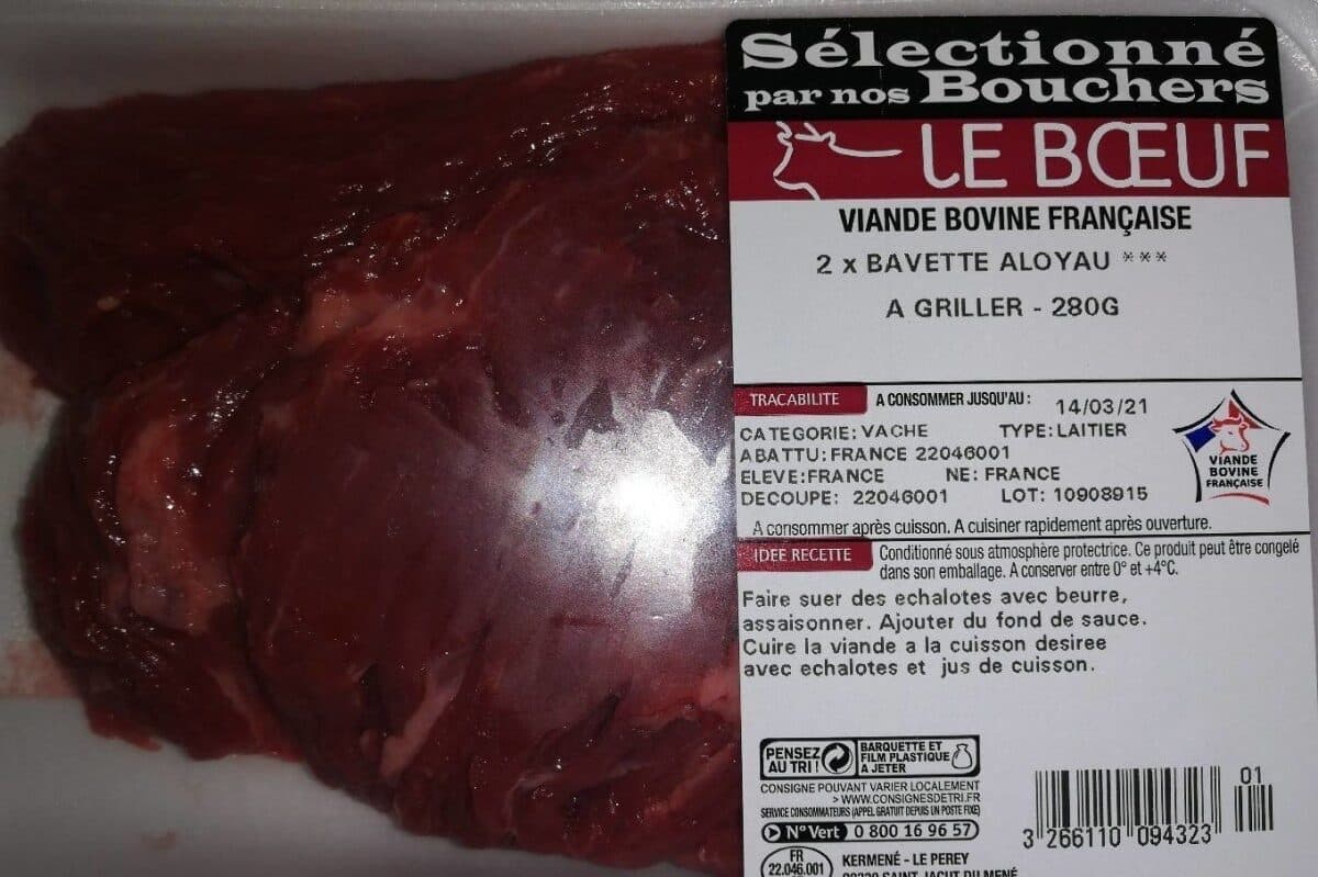Open Food Facts Viande bovine française Bavette aloyau packshot