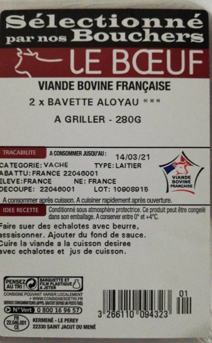 Open Food Facts Viande bovine française Bavette aloyau packshot