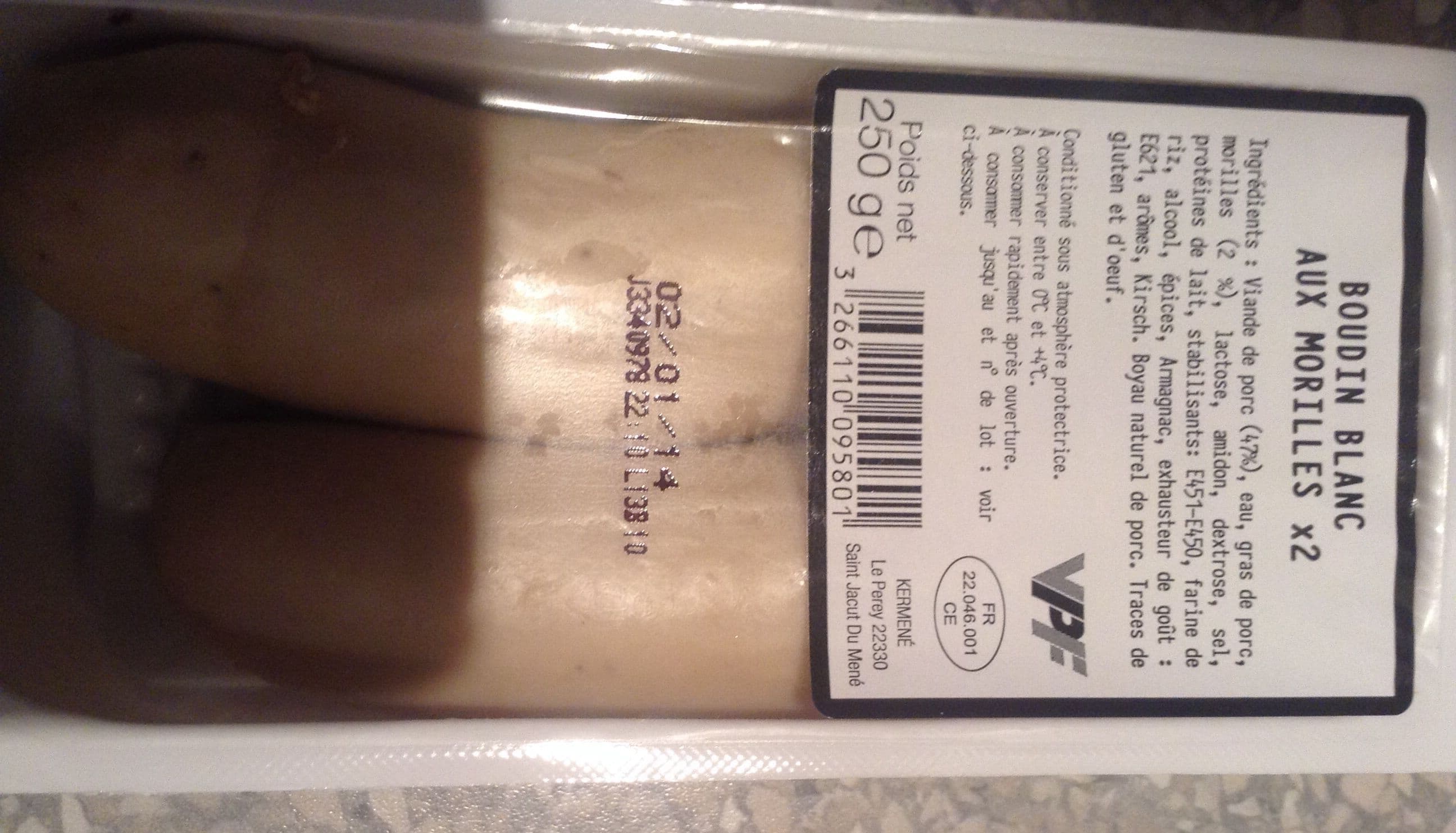 Sans marque Boudin Blanc aux Morilles (x 2) packshot