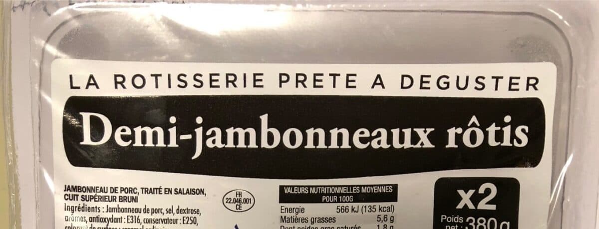 La rotisserie prete a deguster Demi jambonneaux rotis packshot