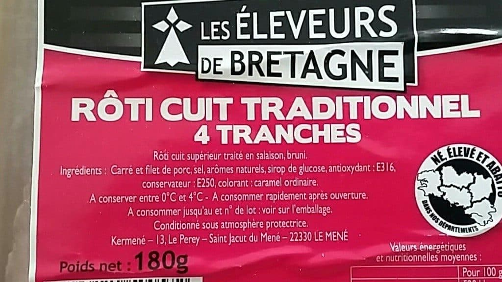 Open Food Facts Rôti cuit traditionnel 4 tranches packshot