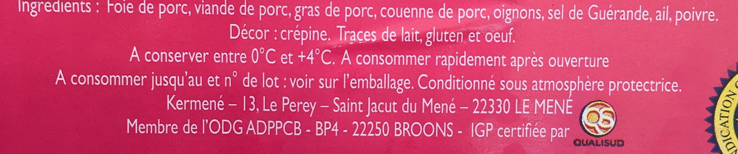 Les Eleveurs Breton Paté de campagne Breton packshot
