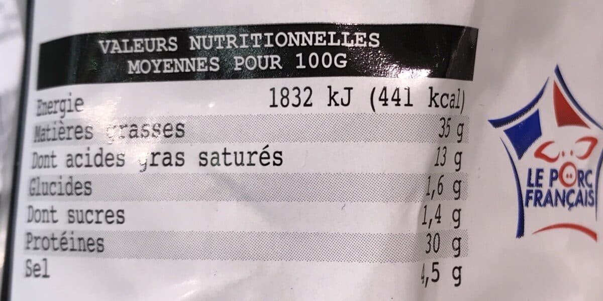 Open Food Facts Le saucisson sec packshot