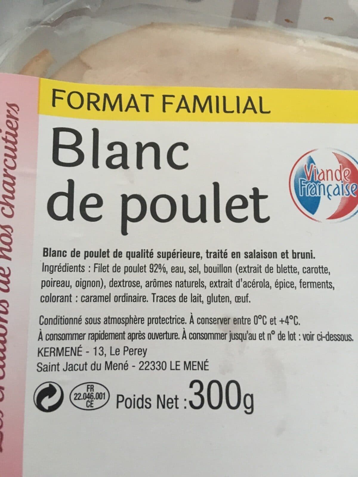 Open Food Facts Blanc de poulet en tranches packshot
