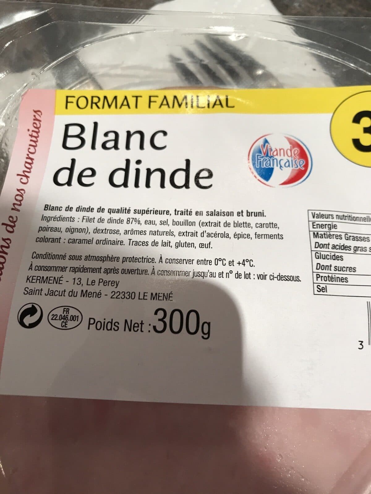 Open Food Facts Blanc de dinde packshot