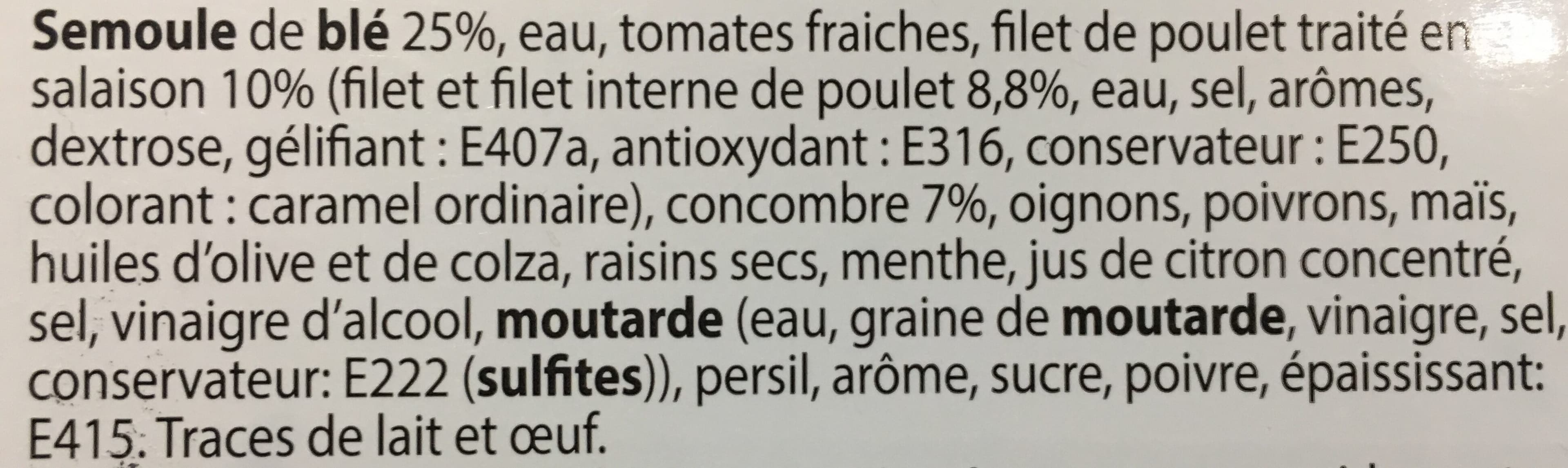 Nos Recettes Privilège Taboulé au Poulet packshot