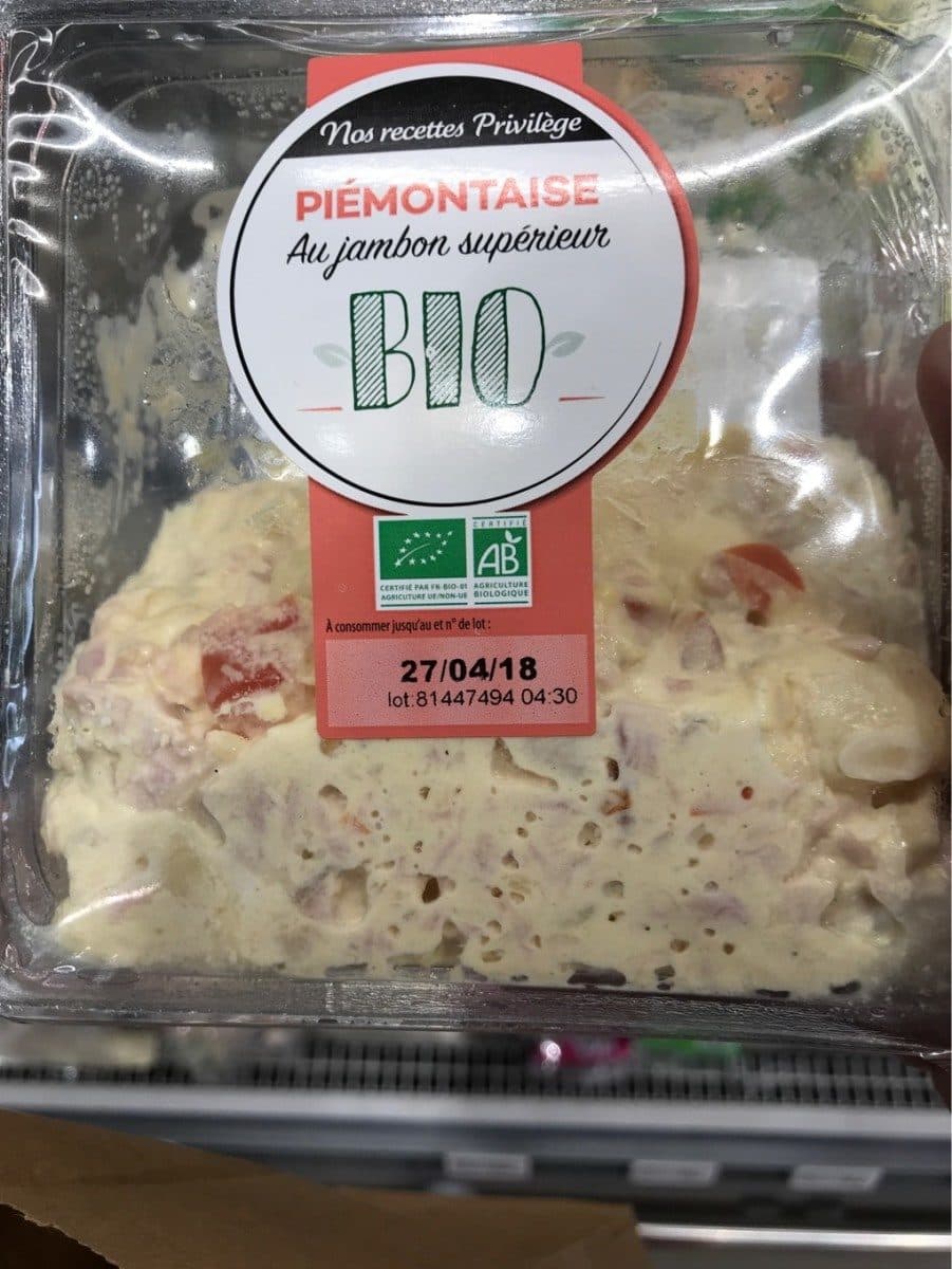 Open Food Facts Piemontaise au jambon suoerieur bio packshot