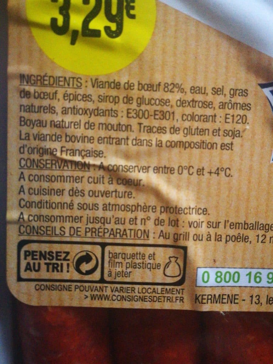 Open Food Facts Merguez boyau naturel packshot