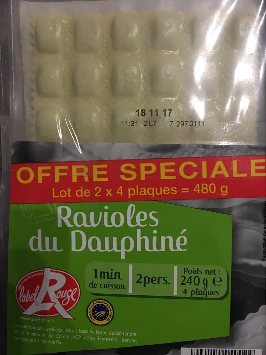 Label Rouge Ravioles du dauphine packshot
