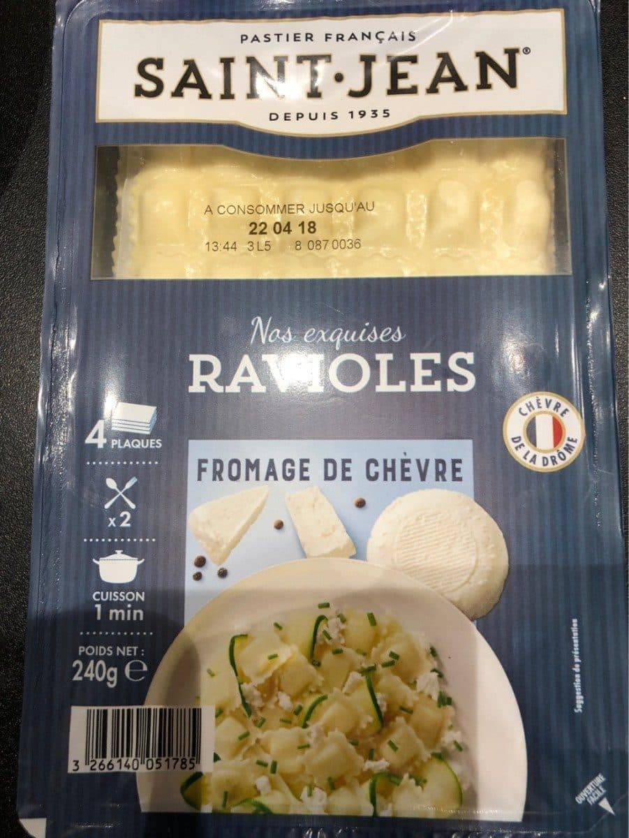 Saint Jean Ravioles farcies au fromage de chèvre packshot